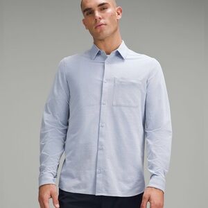 Lululemon Men’s Commission Long Sleeve Shirt Pocket Light Blue stretch Large